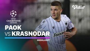 Highlight - PAOK VS Krasnodar I UEFA Champions League 2020/2021