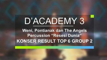Weni, Pontianak dan The Angels Percussion - Resesi Dunia (D’Academy 3 Konser Result Top 6 Group 2)
