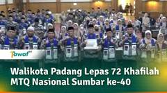 Walikota Padang Lepas 72 Khafilah MTQ Nasional Sumbar ke-40