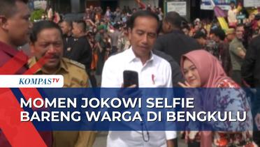 Jokowi Tinjau Revitalisasi Pasar di Bengkulu Utara, Bagi-bagi Bantuan Hingga Selfie Bersama Warga
