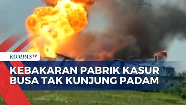 Tangki Bahan Kimia Pabrik Busa di Cirebon Meledak, Kebakaran Kian Membesar!