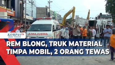 Rem Blong, Truk Material Timpa Mobil 2 Orang Tewas
