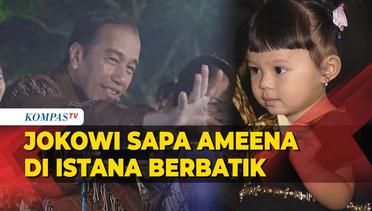 Jokowi dan Iriana Sapa Ameena Anak Atta Halilintar di Istana Berbatik
