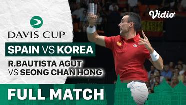 Full Match | Grup B: Spain vs Korea | R.Bautista Agut vs Seong Chan Hong | Davis Cup 2022