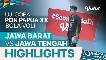 Highlights | Jawa Barat 3 vs 0 Jawa Tengah | Uji Coba Bola Voli PON XX Papua