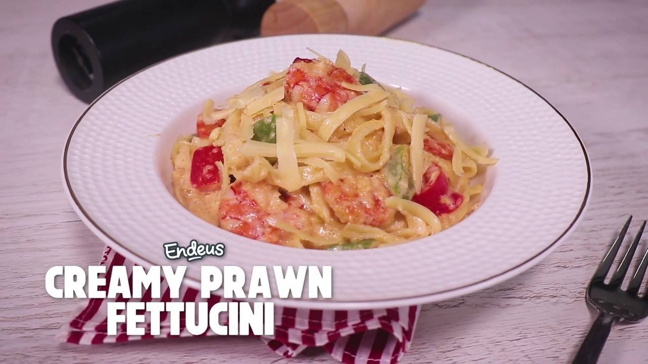 Resep Creamy Prawn Fettucini Vidio pic