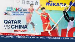 Highlights | Qatar 2 vs 3 China | Asian Men's Volleyball Championship 2021