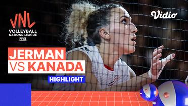 Match Highlights | Jerman vs Kanada | Women's Volleyball Nations League 2022