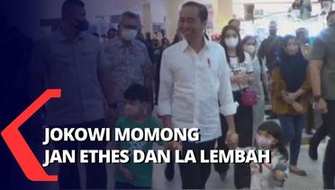 Lepas Rindu dengan Cucu, Jokowi Jalan-Jalan Bareng Jan Ethes dan La Lembah ke Mal