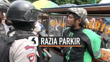 Razia Parkir, Ojol Provokator Digelandang Petugas