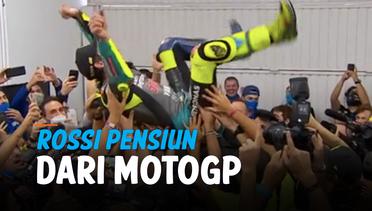 Momen Haru Balapan Terakhir Rossi di MotoGP
