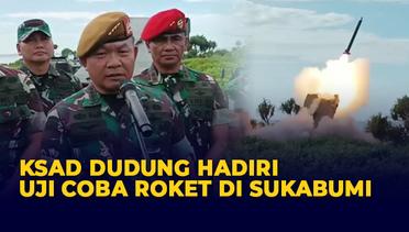 KSAD Jenderal Dudung Uji Coba Roket Canggih di Sukabumi