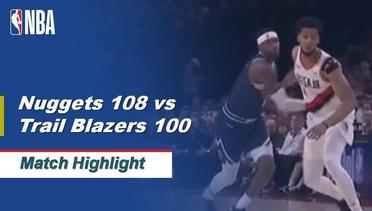 NBA I Cuplikan Pertandingan : Nuggets 108 vs Trail Blazers 100