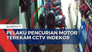 Aksi 4 Pelaku Berhasil Mencuri 2 Motor di Indekos Pademangan Terekam CCTV!