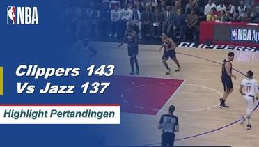NBA I Cuplikan Pertandingan : Clippers 143 cv Jazz 137
