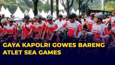 Begini Gaya Kapolri Gowes Bareng Atlet Sea Games, Dorong Budaya Bersepeda