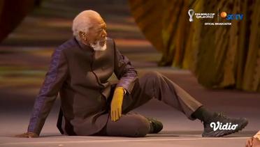 Morgan Freeman bersama Ghanim Muftah Memulai Opening Ceremony FIFA World Cup Qatar 2022