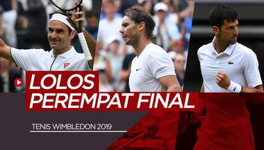 Roger Federer, Rafael Nadal dan Djokovic Melangkah Mulus ke Perempat Final