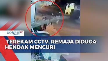 Terekam CCTV, Remaja Diduga Hendak Mencuri di Rumah Warga