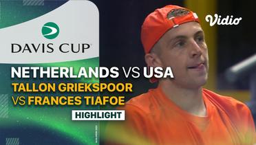 Highlights | Netherlands (Tallon Griekspoor) vs USA (Frances Tiafoe) | Davis Cup 2023