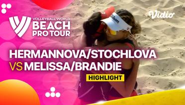 Highlights | Round of 12: Hermannova/Stochlova (CZE) vs Melissa/Brandie (CAN) | Beach Pro Tour Elite 16 Doha, Qatar 2023