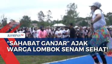 Dukung Ganjar Pranowo Maju Pilpres 2024, 'Sahabat Ganjar' Ajak Warga Lombok Timur NTB Senam Sehat!