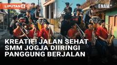 Kreatif! Jalan Sehat Sekolah di Jogja Diiringi Penampilan Musik di atas Pickup