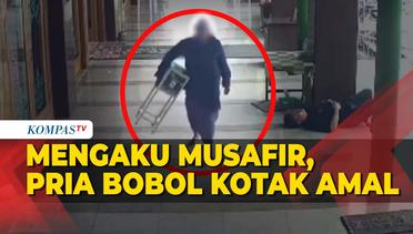 Detik-detik Pria Mengaku Musafir Gondol Kotak Amal di Malang