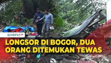 Situasi Longsor Timbun Lima Rumah di Empang Bogor, Dua Orang Ditemukan Tewas