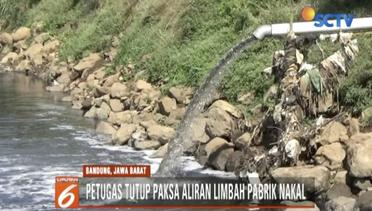 Petugas Tutup Paksa Saluran Limbah Pabrik yang Mencemarkan Sungai Citarum - Liputan6 Terkini