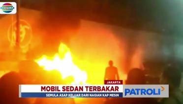 Mobil Sedan Ludes Terbakar saat Tes Kecepatan Mesin di Senayan - Patroli
