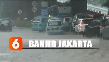 Jalan DI Panjaitan Jakarta Tergenang 60 Sentimeter