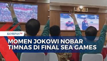 Beginilah Keteganggan Saat Jokowi Nobar Timnas U-22 di Final SEA Games