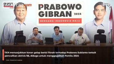 TKN: Ada Upaya Penggagalan Pemilu 2024 Melalui Koran Gelap Berisi Fitnah terhadap Prabowo
