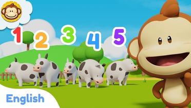 Five Little Cows | Nursery Rhymes | Kids Song