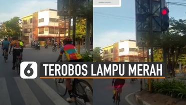 Viral Rombongan Pesepeda Terobos Lampu Merah, Nekat Menyetop Kendaraan Lain