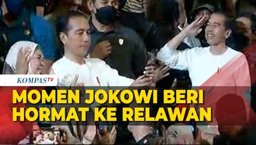 Momen Presiden Jokowi Beri Hormat ke Relawan di Acara Musra