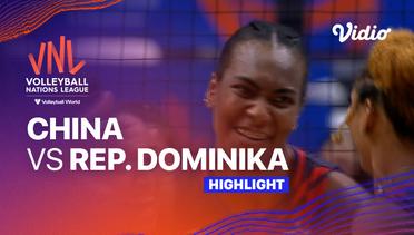 Match Highlights | China vs Republik Dominika | Women’s Volleyball Nations League 2023