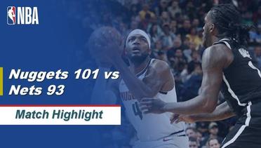 NBA I Cuplikan Pertandingan : Denver Nuggets 101 vs Brooklyn Nets 93