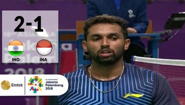 IDN vs INA - Badminton Beregu Putra: Prannoy H.S vs Jonathan Christie | Asian Games 2018