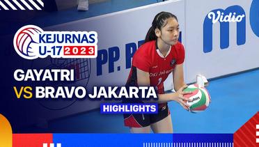 Semifinal Putri: Gayatri vs Bravo Jakarta - Highlights | Kejurnas Bola Voli Antarklub U-17 2023