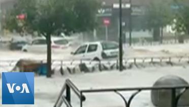 Cars Dragged, Metro Stations Closed Due to Heavy Rains in Madrid