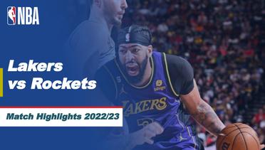 Match Highlights | Los Angels Lakers vs Houston Rockets | NBA Regular Season 2022/23