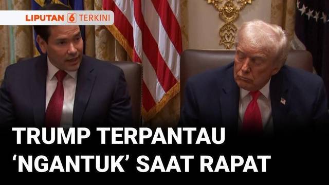 Presiden Trump Tampak Ngantuk Saat Rapat Kabinet, Matanya Beberapa Kali Tampak Terpejam | Liputan 6