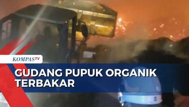 Gudang Pupuk Organik di Mojokerto Ludes Terbakar