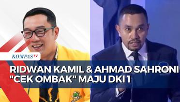 Ridwan Kamil dan Ahmad Sahroni Cek Ombak Maju DKI Jakarta 1 Lewat 'Baliho'