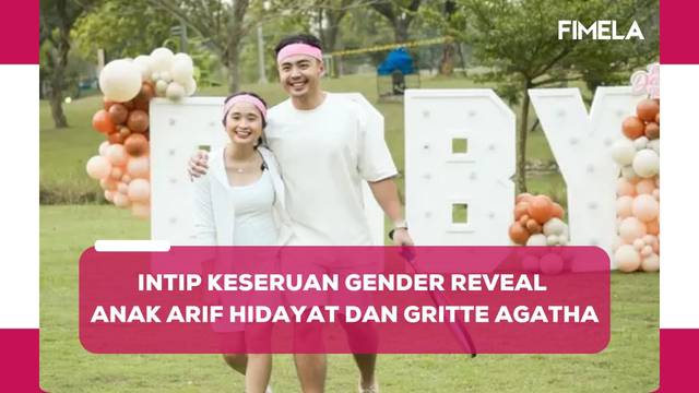Gaya Gemas Gritte Agatha dan Arif Hidayat Lakukan Gender Reveal Bak Pemain Tenis Profesional