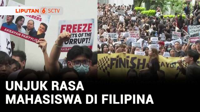 Ratusan Mahasiswa Filipina Unjuk Rasa Protes Pemotongan Anggaran & Korupsi | Liputan 6