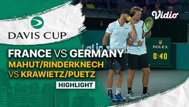 Highlights | Grup C: France vs Germany | Mahut/Rinderknech vs Krawietz/Puetz | Davis Cup 2022