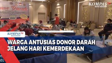 Warga Antusias Donor Darah Jelang Hari Kemerdekaan